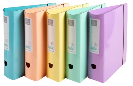 Exacompta Aquarel Ordner mit Gummizug rundem Rücken, Set à 6 Stk. sortiert SPE