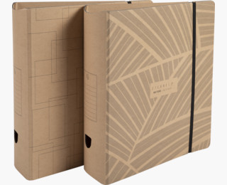 Exacompta Eterneco Ordner Rundrücken A4 8 cm Rückenbreite, 2 sortierte Motive SP