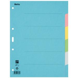 Register Karton A4 6-teilig blanko farbig, Biella-Nr. 0461406.00
