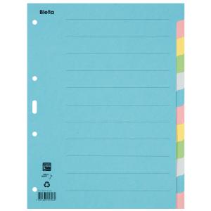 Register Karton A4 12-teilig blanko farbig, Biella-Nr. 0461412.00