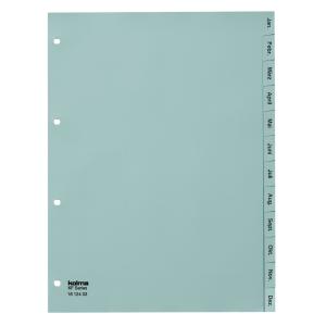 Register A4 hoch Januar - Dezember Kunststoff PP grau Kolmaflex Nr. 1874103