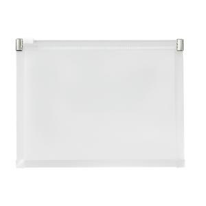 Kolma Easy Dokumententasche A6 quer transparent, mit Zippverschluss