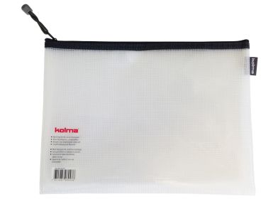Kolma Reissverschlusstasche Mesh Bag A4 schwarz