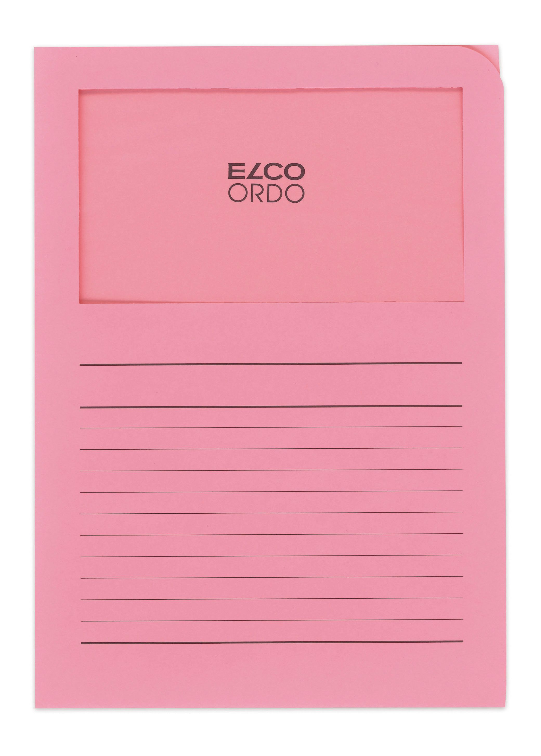 Elco Ordo Classico A4 rosa mit Fenster Beutel à 10 Stück, Nr. 73695-51