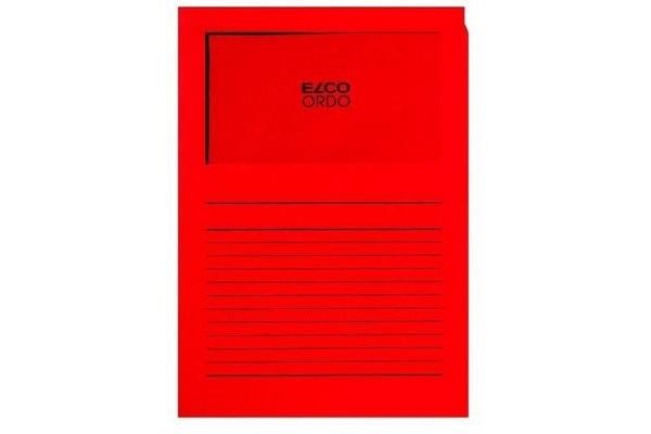 Elco Ordo Classico A4 intensivrot mit Fenster, Beutel à 10 Stück, Nr. 73695-92