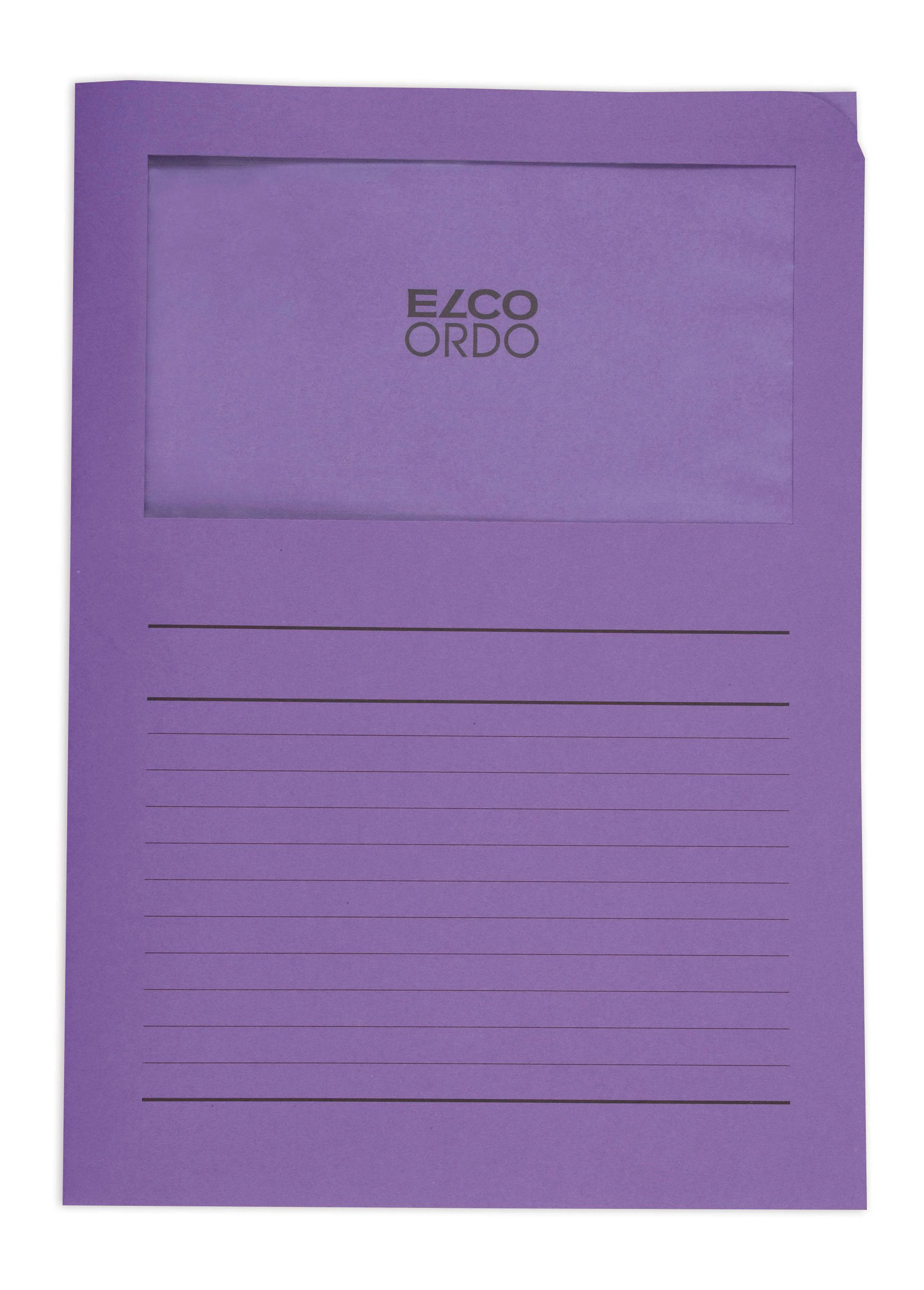 Elco Ordo Classico A4 violett mit Fenster, Schachtel à 100 Stk.