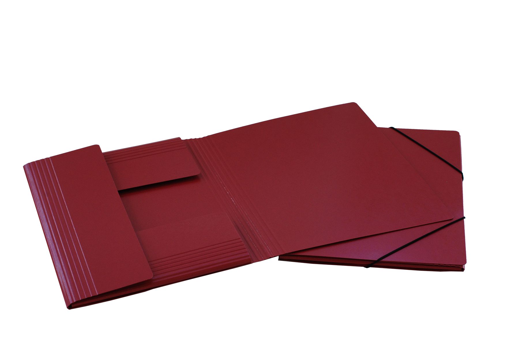 Erola Gummibandmappe A4 ohne Fenster rot mit 3 Klappen, Nr. 33299
