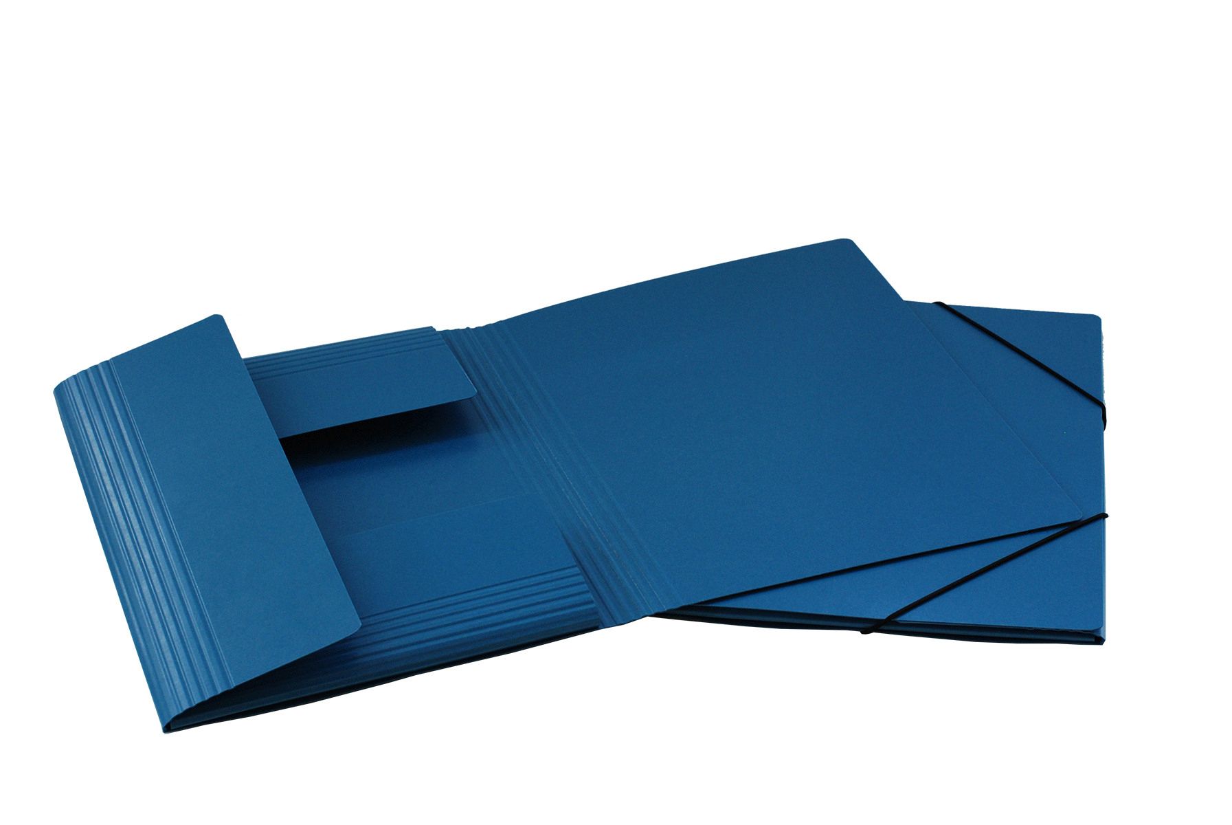 Erola Gummibandmappe A4 ohne Fenster blau mit 3 Klappen, Nr. 33299