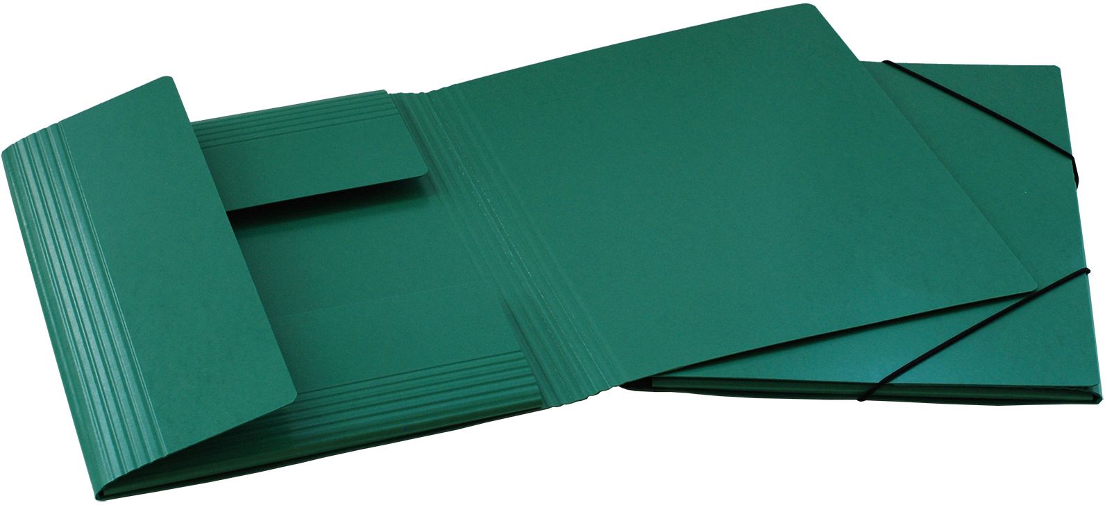 Erola Gummibandmappe A4 mit Fenster grün mit 3 Klappen, Nr. 33299f