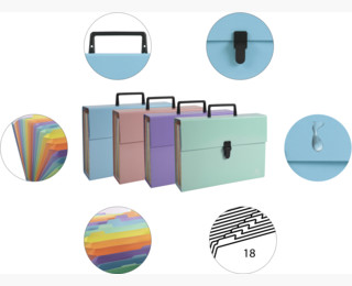 Exacompta Aquarel Dokumententasche Set à 4 Stück assortiert SPEZIALBESTELLU