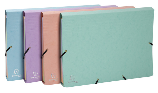 Exacompta Aquarel Ordnungsmappe 34x25cm 12 Fächer, Set à 4 Farben SPEZIALBESTELL