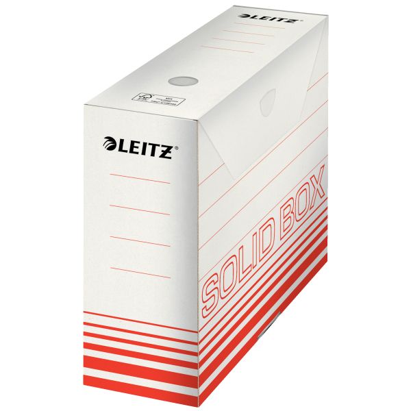 Leitz Solid Archivschachteln A4 hellrot B x H X T = 100 x 257 x 330 mm SPEZIALBE