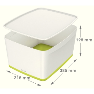 Leitz MyBox WOW mit Deckel grün 18L 318 x 198 x 385 mm SPEZIALBESTELLUNG!!!