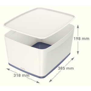 Leitz MyBox Mittel mit Deckel weiss 18L 318 x 198 x 385 mm SPEZIALBESTELLUNG!!!