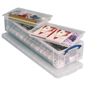 Kunststoffbox 22 Liter klar mit Einsätze B 210 x T 750 x H 140 mm SPEZIALBEST.