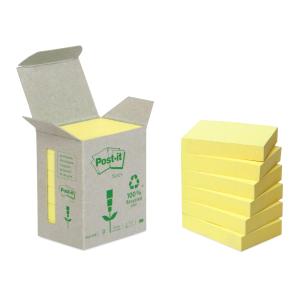 Post-it Green Notes 38 x 51 mm gelb Karton mit 6 Block à 100 Blatt, Nr. 653