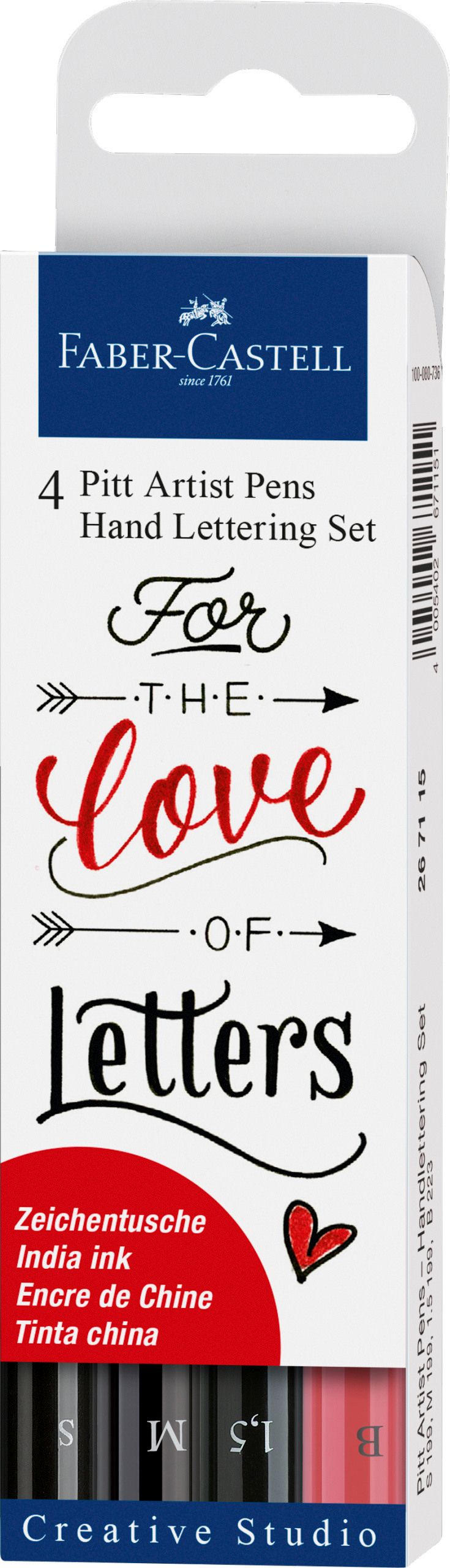 Faber-Castell Handlettering 4er Etui schwarz SPEZIALBESTELLUNG!!!