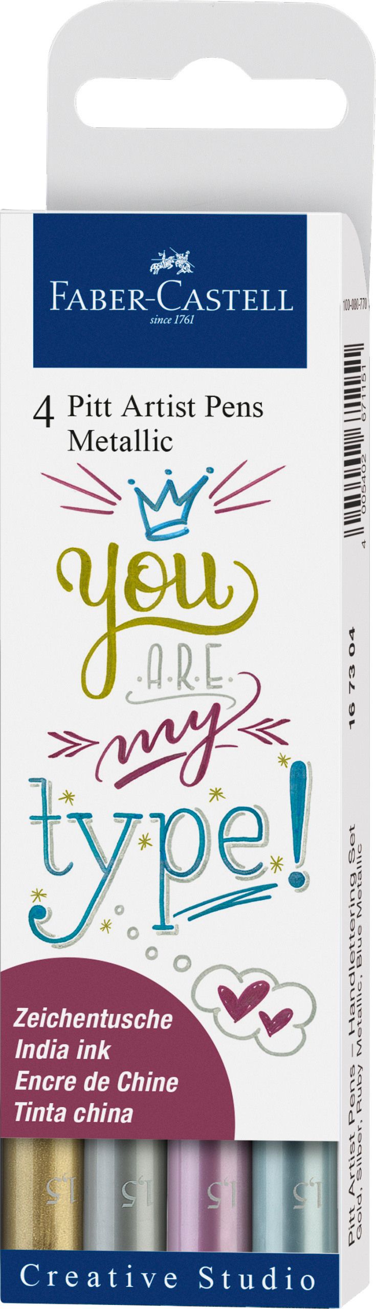 Faber-Castell Handlettering 4er Etui Metallic, 1,5 mm SPEZIALBESTELLUNG!!!