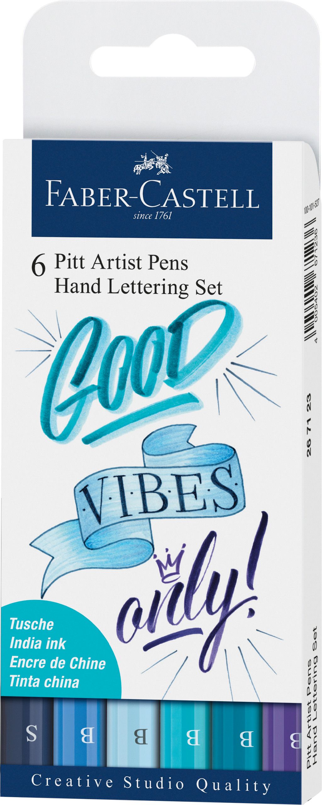 Faber-Castell Handlettering 6er Etui Good Vibes, Blautöne SPEZIALBESTELLUNG!!