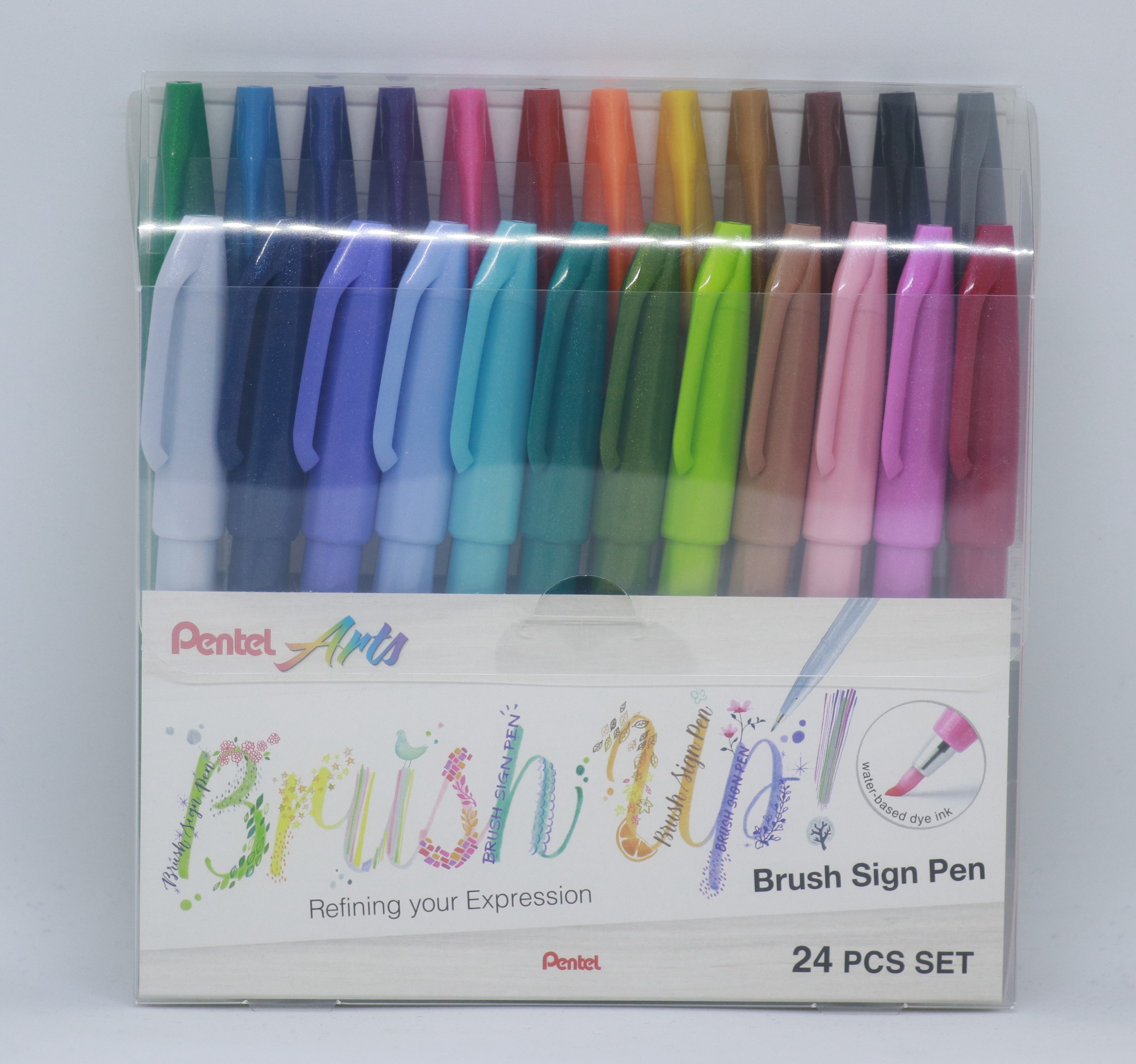 Pentel Brushpen Sign Pen 24-er Set 