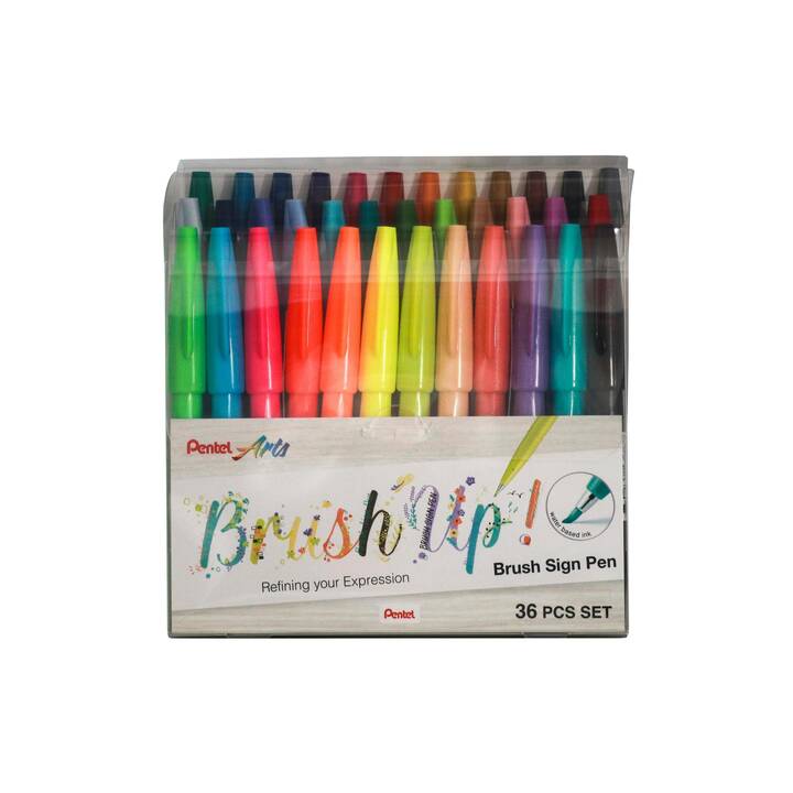 Pentel Brushpen Sign Pen 36-er Set 