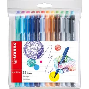 Faserzeichner Stabilo pointMax 0,8 mm 24er Etui / alle Farben
