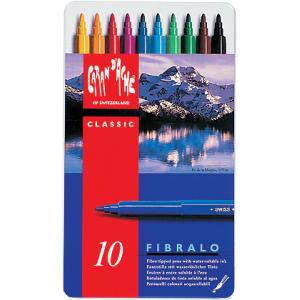 Caran D'ache Fibralo Fasermalstifte Metallschachtel mit 10 Farben