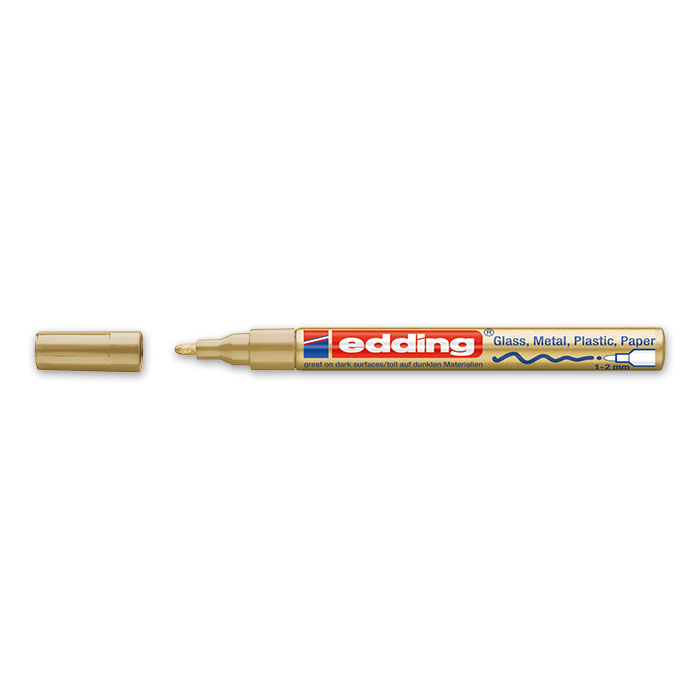 Glanzlackmarker edding 751 gold Rundspitze 1 - 2 mm, Nr. 751-53