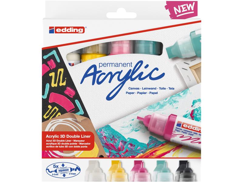 Acrylmarker edding 5400 5er Etui Double Liner SPEZIALBESTELLUNG