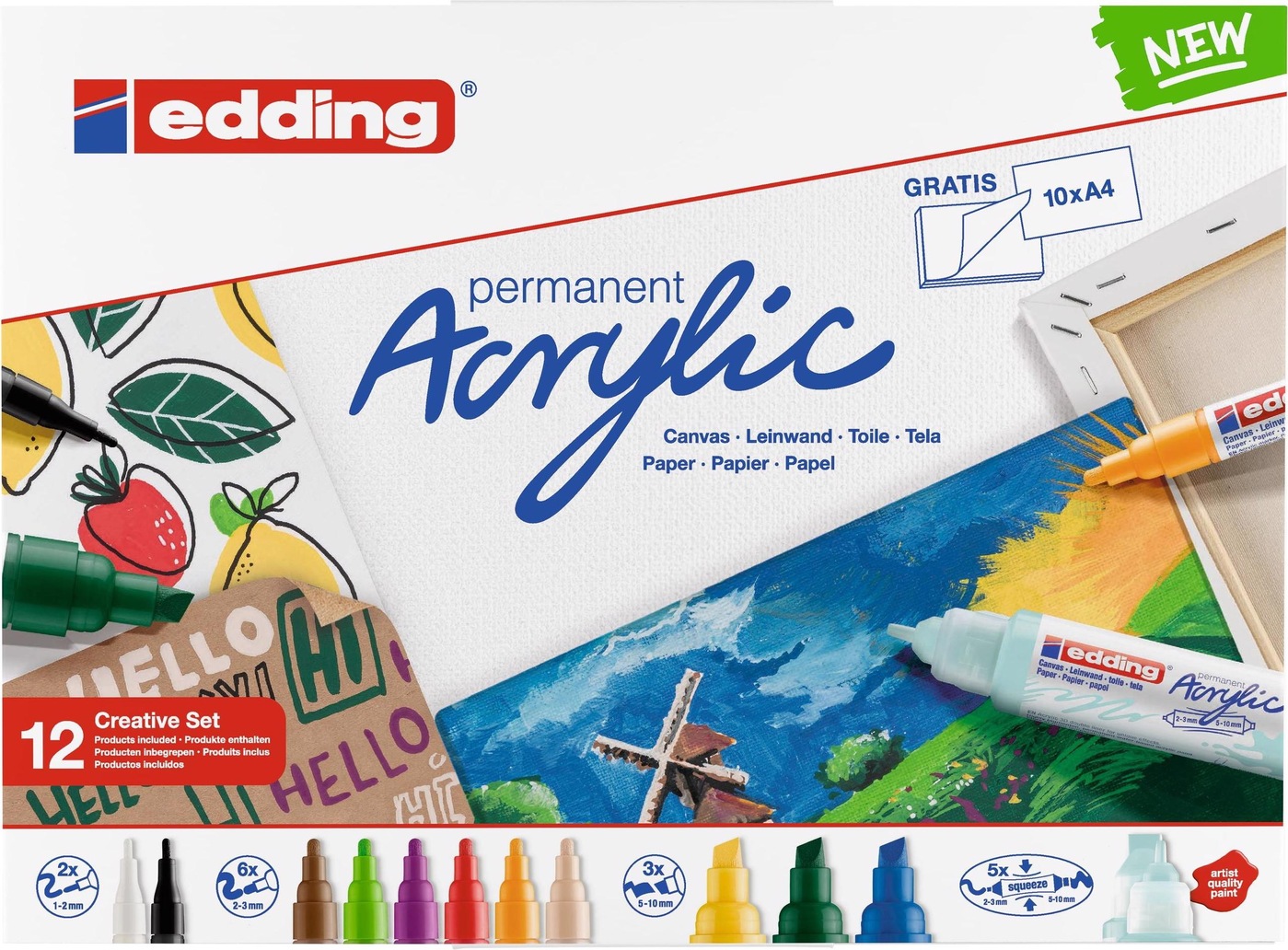Acrylmarker edding Starterset gross Realistisch SPEZIALBESTELLUNG
