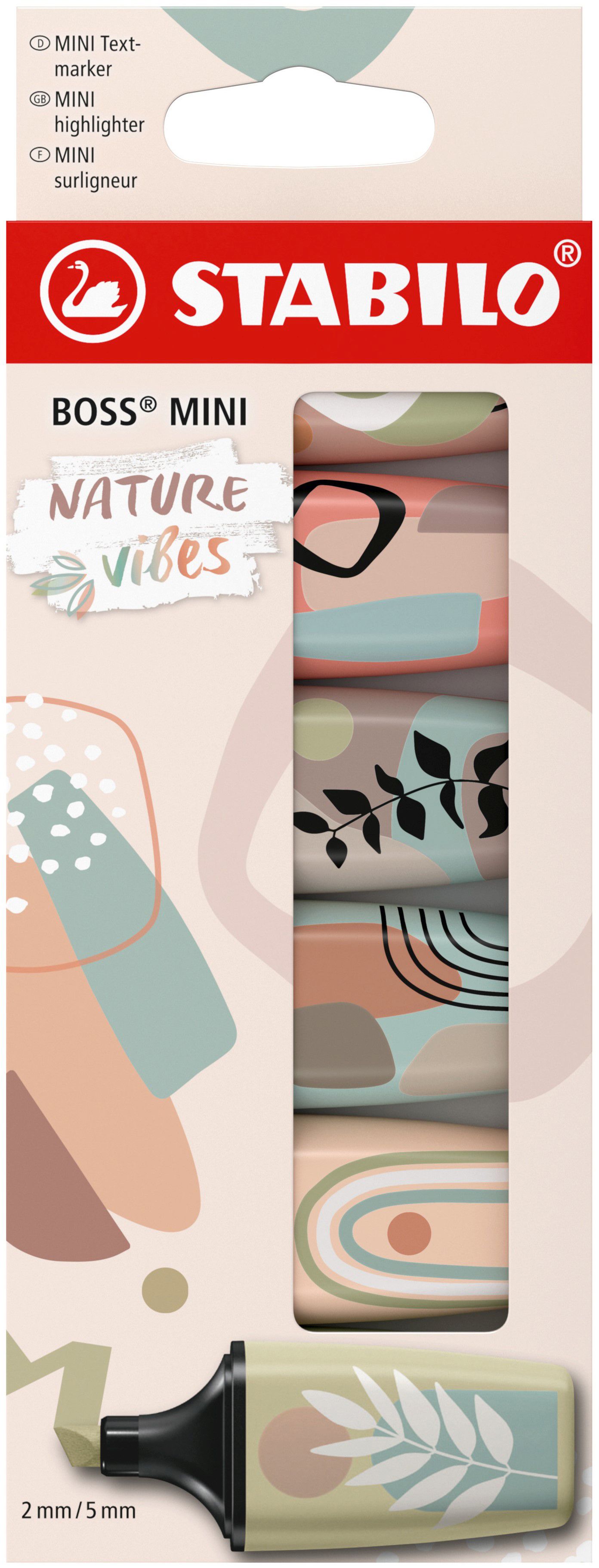 Textmarker Stabilo Boss mini Naturvibes Etui mit 6 Farben