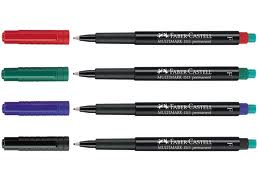 Faber-Castell Multimark M grün permanent ca. 1,0 mm, mit Radierer, Nr. 152563