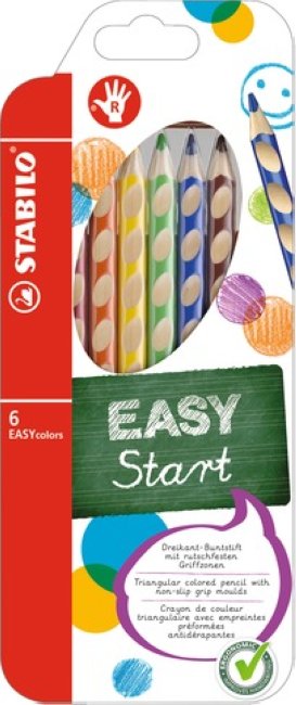 Schreiblernstift Stabilo EASYgraph Rechtshänder, 6er Etui farbig sortiert