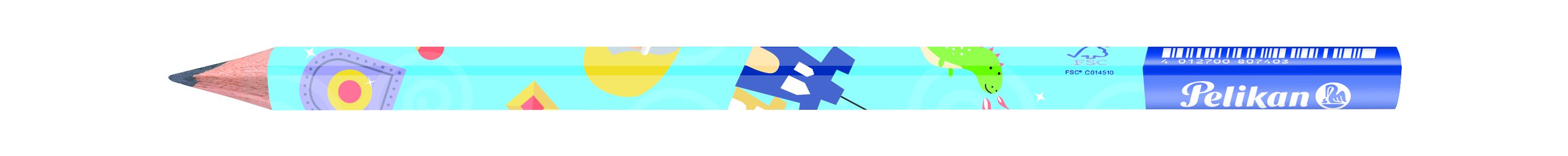Schreiblernstift Pelikan blau Härtegrad B, ergonomische Dreikantformat