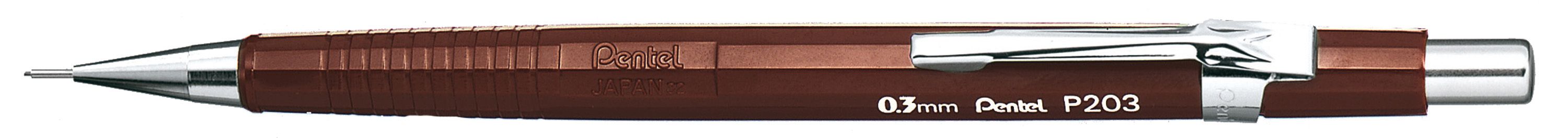 Pentel Sharp Minenhalter 0,3 mm, braun Original-Nr. P203