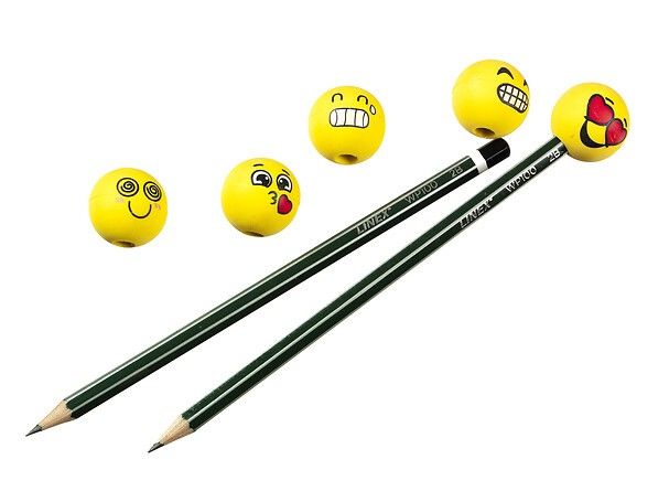Aufsteckgummi Linex Emoji Blister mit 5 Motiven sortiert