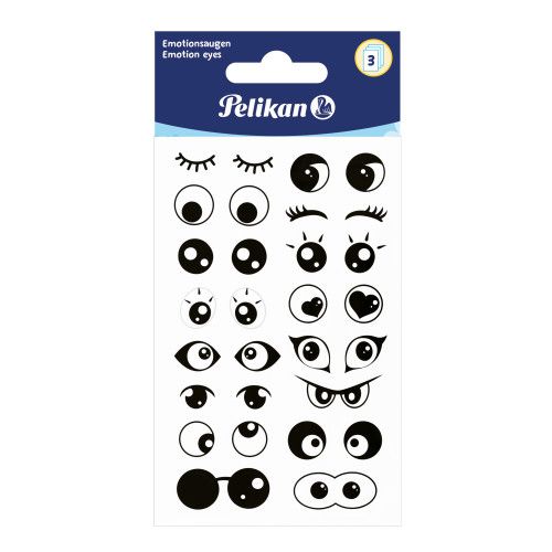Papierklebesticker Pelikan Emotionsaugen 3 Stickerbogen