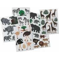 Papierklebesticker, Set à 6 Bogen 