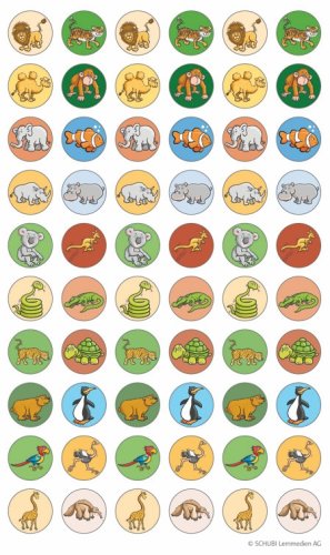 Papierklebesticker, Set à 600 Stück 