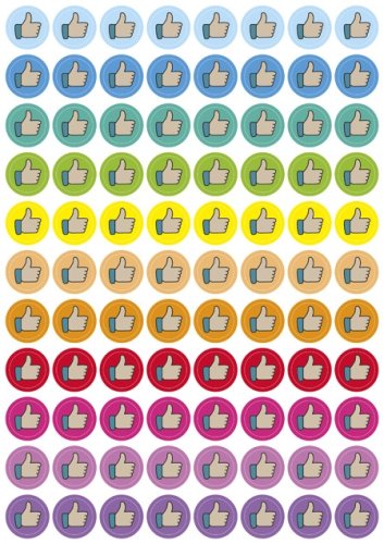 Papierklebesticker, Set à 352 Stück 