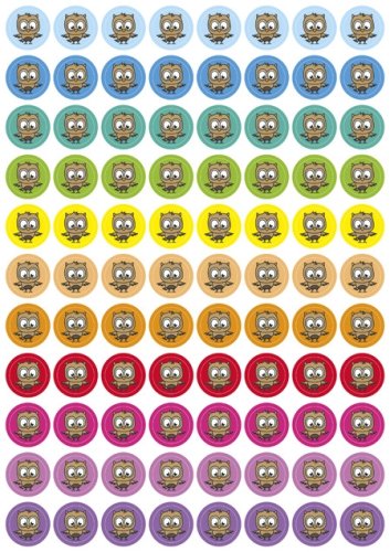 Papierklebesticker, Set à 352 Stück 
