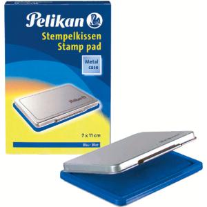 Stempelkissen Pelikan blau Metallicgehäuse, Gr. 2 = 7 x 11 cm