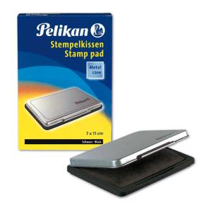 Stempelkissen Pelikan schwarz Metallicgehäuse, Gr. 2 = 7 x 11 cm