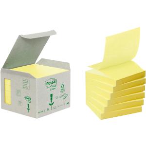 Post-it Z-Notes Green gelb 76 x 76 mm für Dispenser, Schachtel à 6 Block