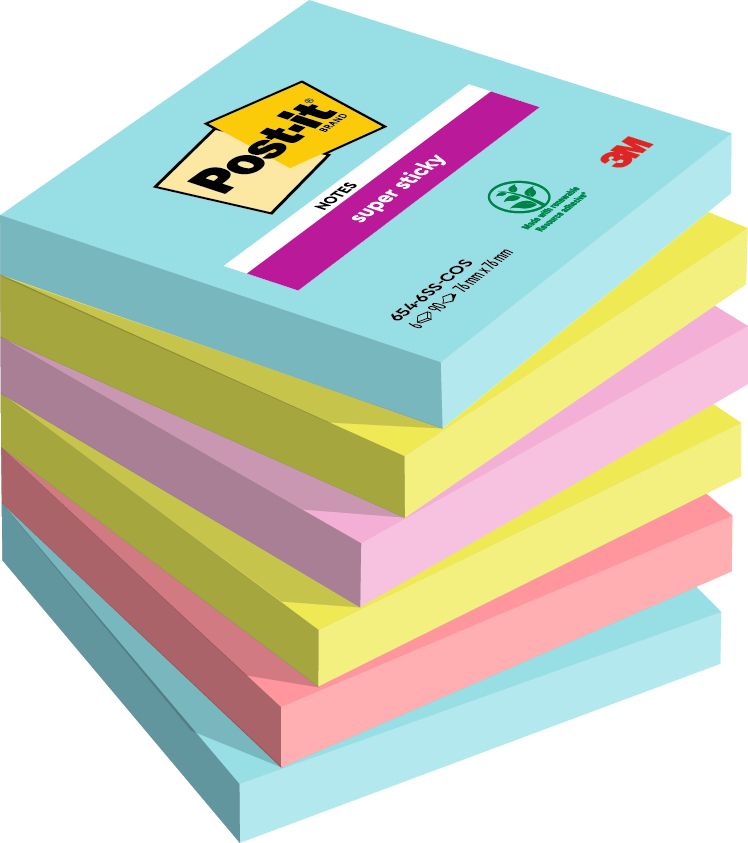 Post-it Notes Cosmic 76x76 mm Paket mit 6 Blöcke
