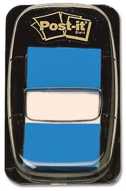 Post-it Index blau, 25,4 x 43,2 mm Nr. 680-2, Dispenser mit 50 Stück