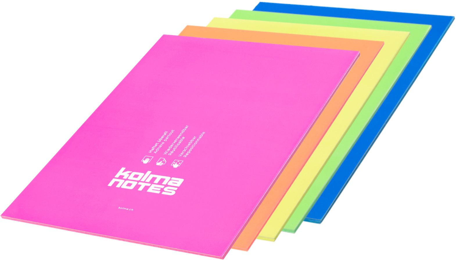 Kolma Notes A4 10 x 50 Blatt farbig assortiert, Nr. 13.004.19