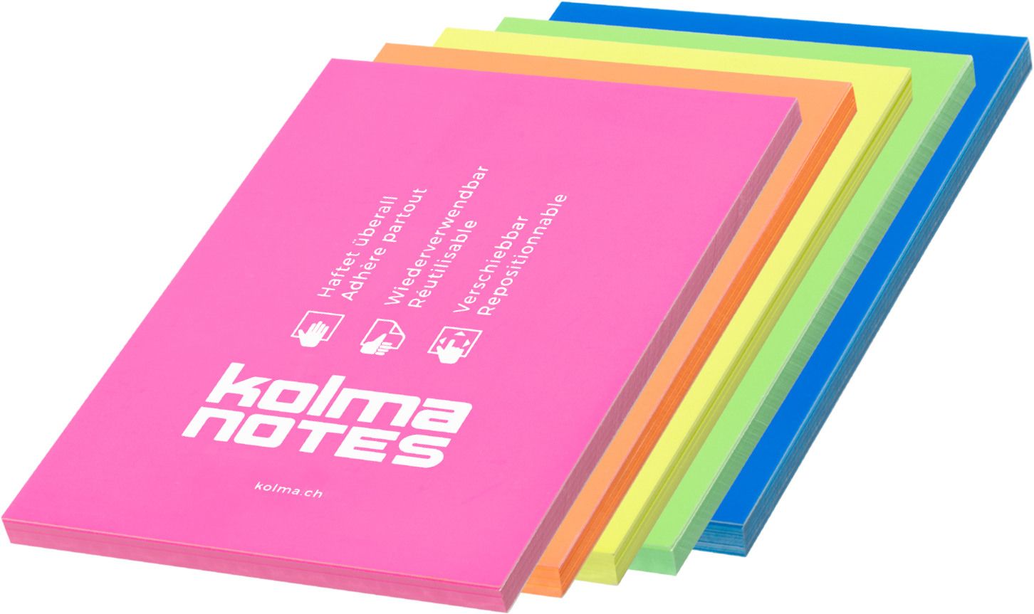 Kolma Notes A6 10 x 100 Blatt farbig assortiert, Nr. 13.006.19