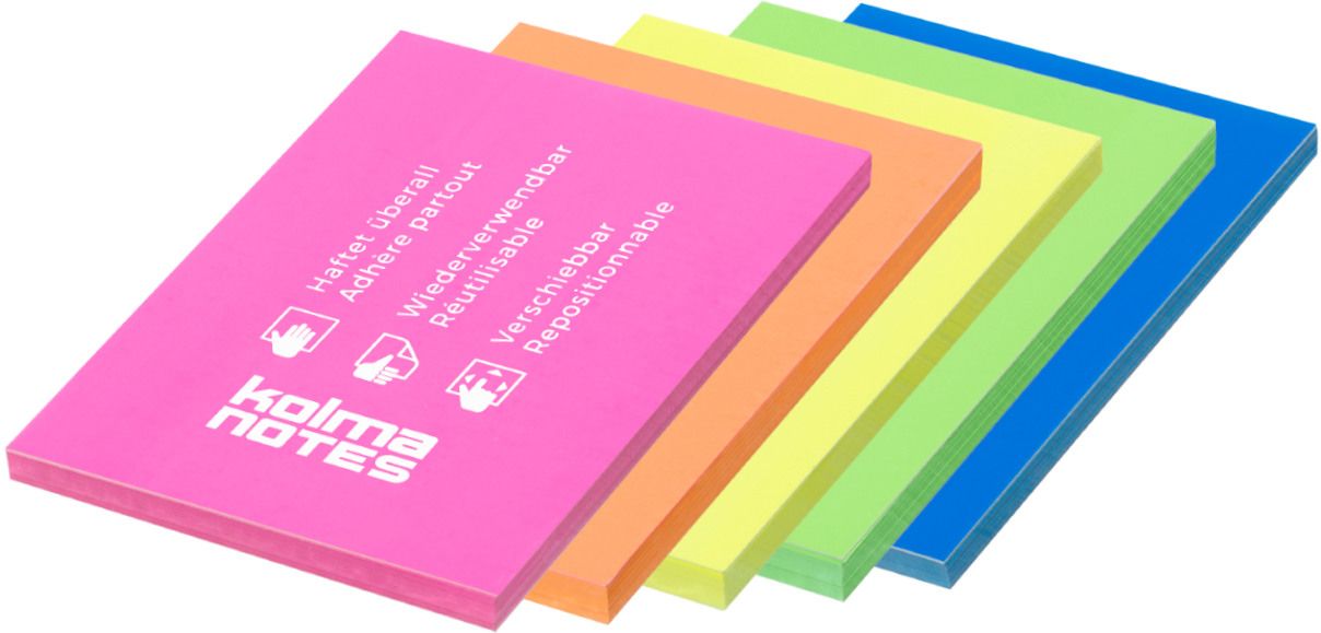 Kolma Notes A7 10 x 100 Blatt farbig assortiert, Nr. 13.007.19