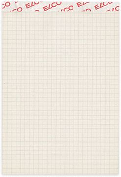 Notizblock Elco A6, 4 mm kariert 65 gm2 100% Altpapier, Nr. 73313.27